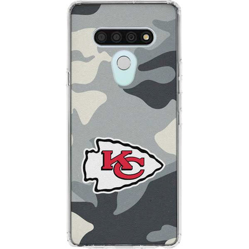 NFL Kansas City Chiefs Camo LG Stylo 6 Clear Case