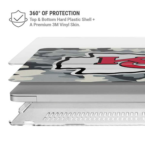 NFL Kansas City Chiefs Camo MacBook Air 15in (2023-2025) Case plus Skin