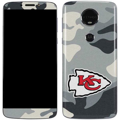 NFL Kansas City Chiefs Camo Moto E5 Plus Skin