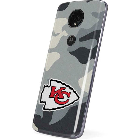 NFL Kansas City Chiefs Camo Moto E5 Plus Skin