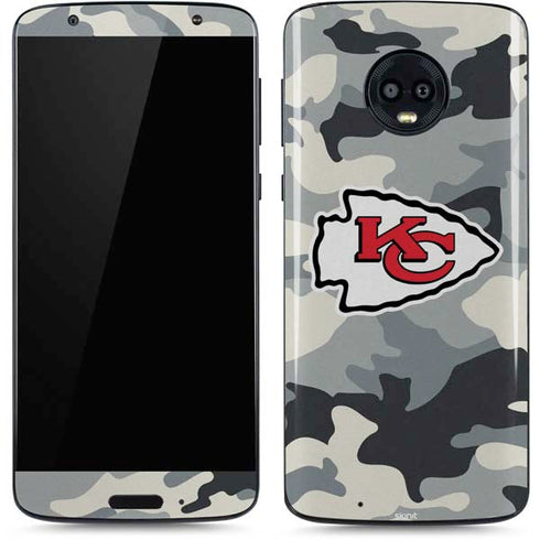 NFL Kansas City Chiefs Camo Moto G6 Skin