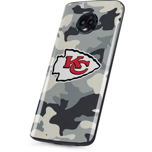 NFL Kansas City Chiefs Camo Moto G6 Skin