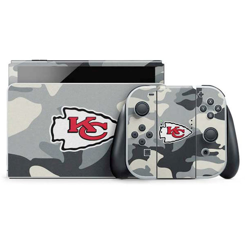 NFL Kansas City Chiefs Camo Nintendo Switch OLED (2021) Skin
