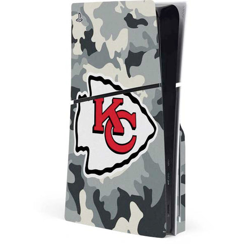 NFL Kansas City Chiefs Camo PS5 Slim Disk Console Skin