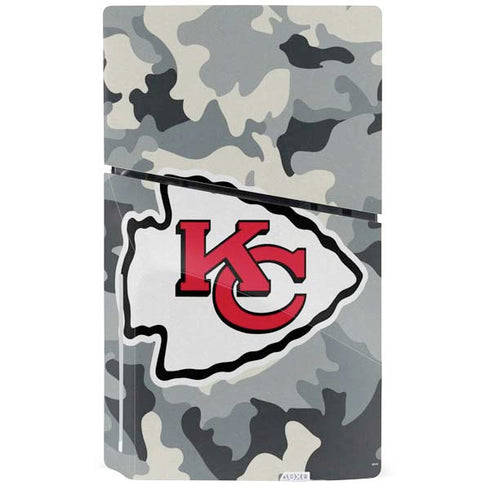 NFL Kansas City Chiefs Camo PS5 Slim Disk Console Skin