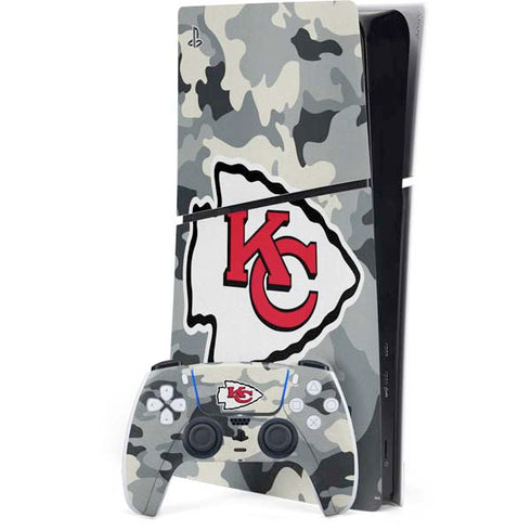 NFL Kansas City Chiefs Camo PS5 Slim Digital Edition Bundle Skin