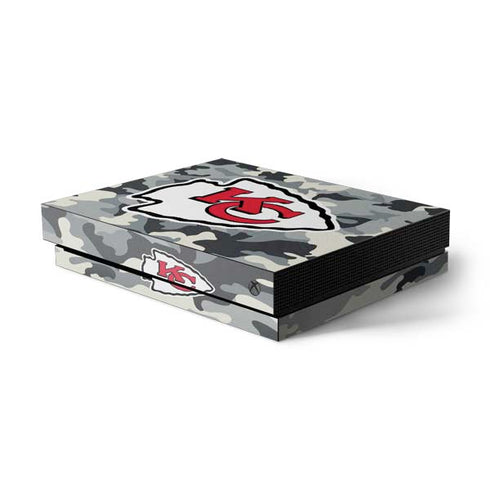 NFL Kansas City Chiefs Camo Xbox One X Console Skin