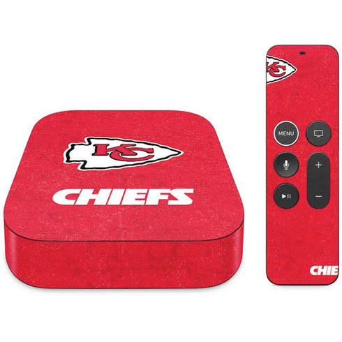 NFL Kansas City Chiefs Distressed Apple TV Skin