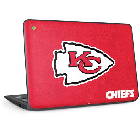 NFL Kansas City Chiefs Distressed HP Chromebook Skin