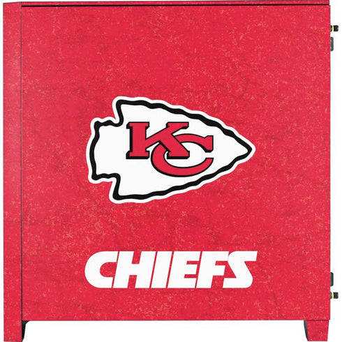 NFL Kansas City Chiefs Distressed Corsair 4000D Tempered Glass Mid-Tower ATX Case Skin