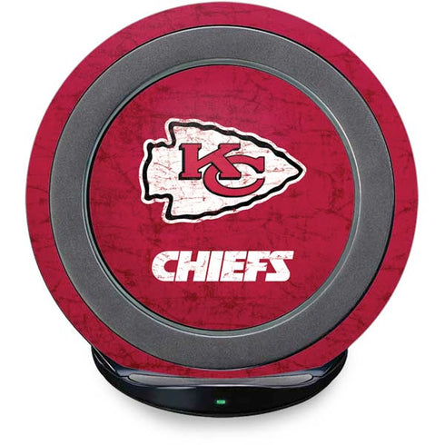 NFL Kansas City Chiefs Distressed Fast Charge Wireless Charging Stand Skin