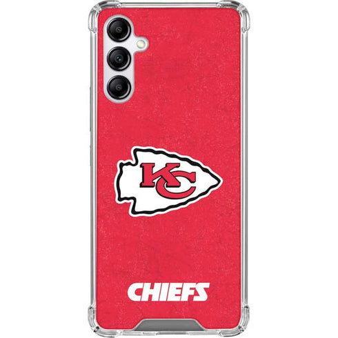 NFL Kansas City Chiefs Distressed Galaxy A15 5G Clear Case