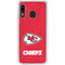 NFL Kansas City Chiefs Distressed Galaxy A20 Clear Case