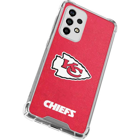 NFL Kansas City Chiefs Distressed Galaxy A53 5G Clear Case