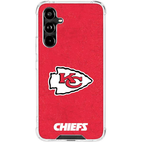 NFL Kansas City Chiefs Distressed Galaxy A54 5G Clear Case