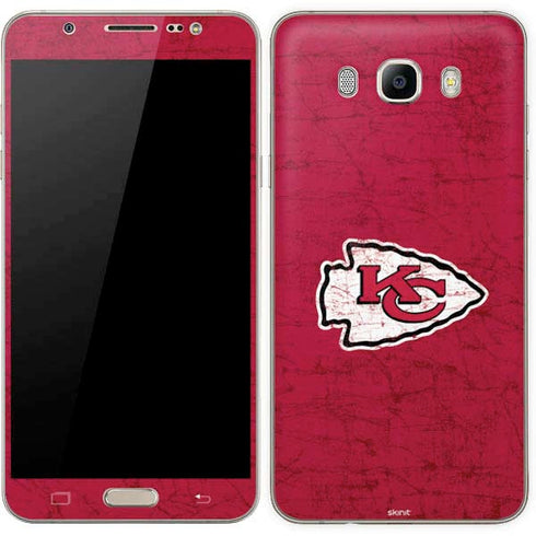 NFL Kansas City Chiefs Distressed Galaxy J7 Skin