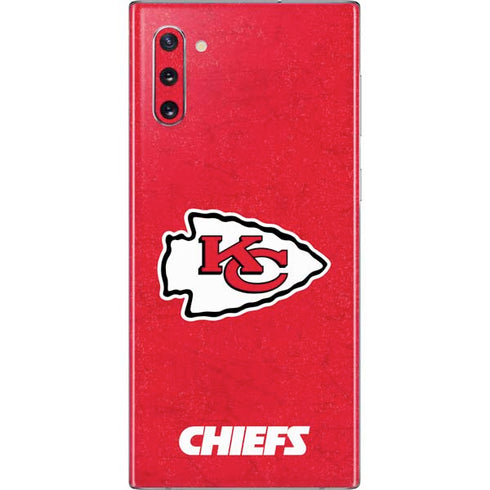 NFL Kansas City Chiefs Distressed Galaxy Note 10 Skin