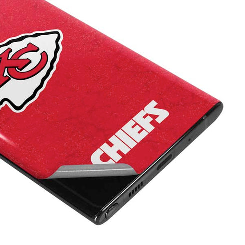 NFL Kansas City Chiefs Distressed Galaxy Note 10 Skin