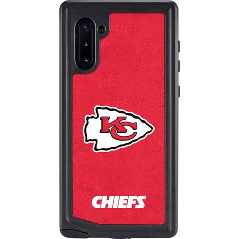 NFL Kansas City Chiefs Distressed Galaxy Note 10 Waterproof Case