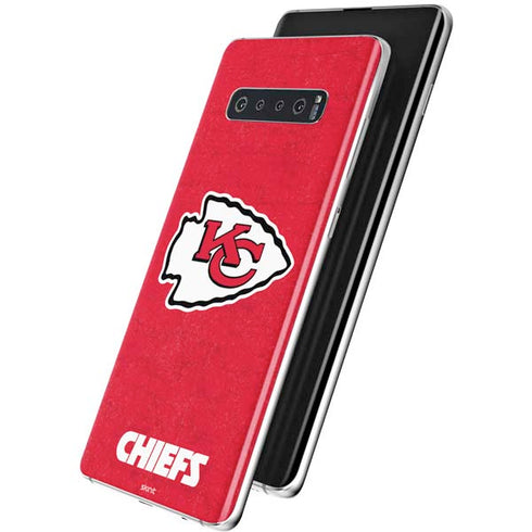 NFL Kansas City Chiefs Distressed Galaxy S10 Plus Skin