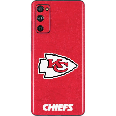 NFL Kansas City Chiefs Distressed Galaxy S20 Fan Edition Skin