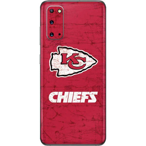 NFL Kansas City Chiefs Distressed Galaxy S20 Skin