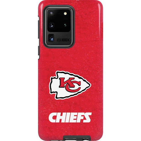 NFL Kansas City Chiefs Distressed Galaxy S20 Ultra 5G Pro Case