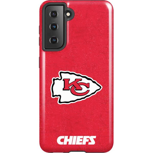 NFL Kansas City Chiefs Distressed Galaxy S21 5G Pro Case