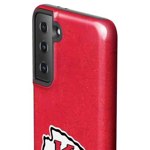 NFL Kansas City Chiefs Distressed Galaxy S21 FE Pro Case