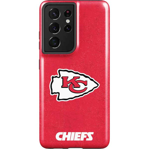 NFL Kansas City Chiefs Distressed Galaxy S21 Ultra 5G Pro Case
