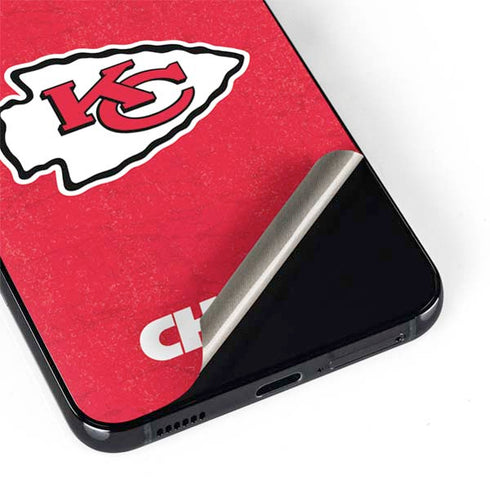 NFL Kansas City Chiefs Distressed Galaxy S22 Skin