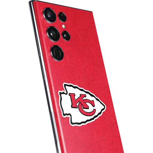 NFL Kansas City Chiefs Distressed Galaxy S22 Ultra Skin