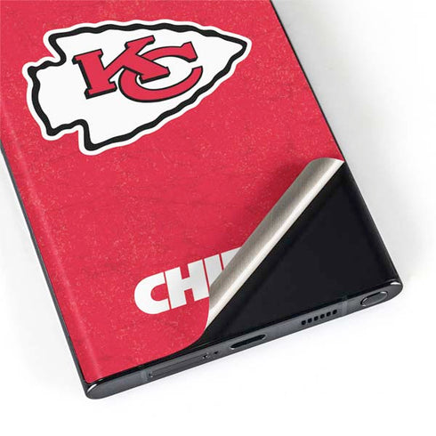 NFL Kansas City Chiefs Distressed Galaxy S22 Ultra Skin