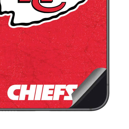 NFL Kansas City Chiefs Distressed Galaxy S23 FE Skin