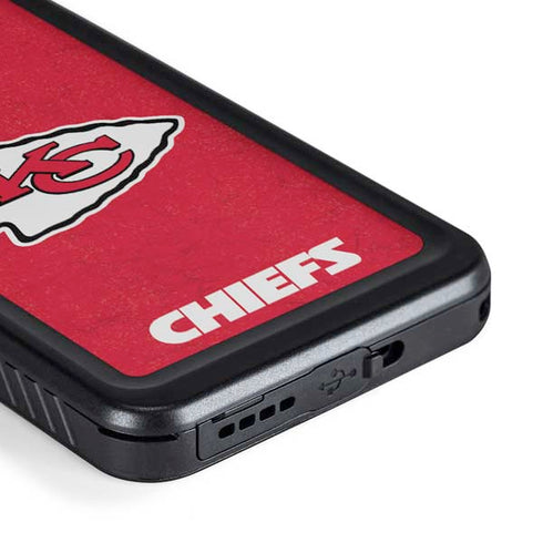 NFL Kansas City Chiefs Distressed Galaxy S23 Plus Waterproof Case