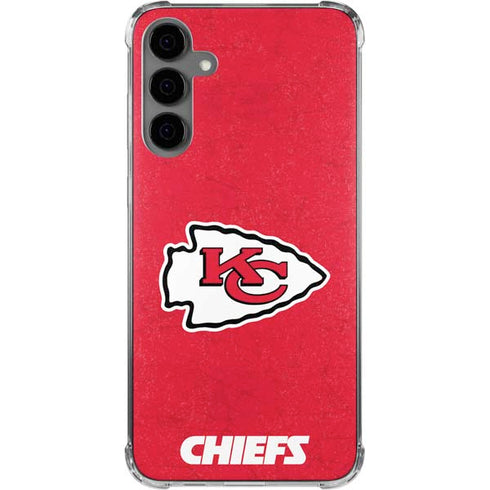 NFL Kansas City Chiefs Distressed Galaxy S24 Plus Clear Case