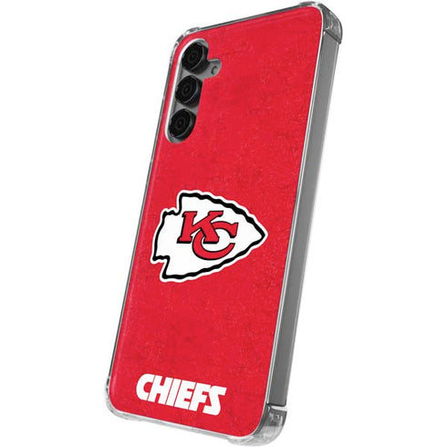 NFL Kansas City Chiefs Distressed Galaxy S24 Plus Clear Case