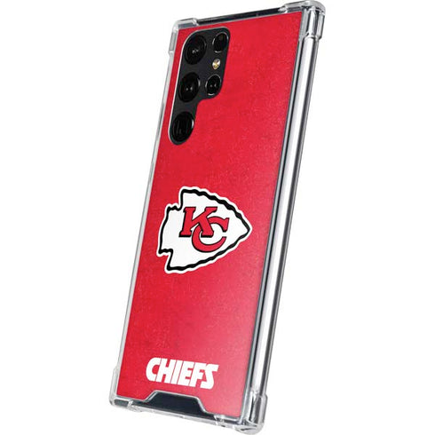 NFL Kansas City Chiefs Distressed Galaxy S24 Ultra Clear Case