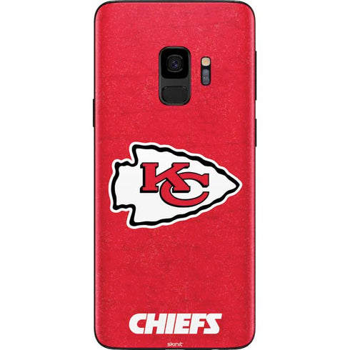 NFL Kansas City Chiefs Distressed Galaxy S9 Skin