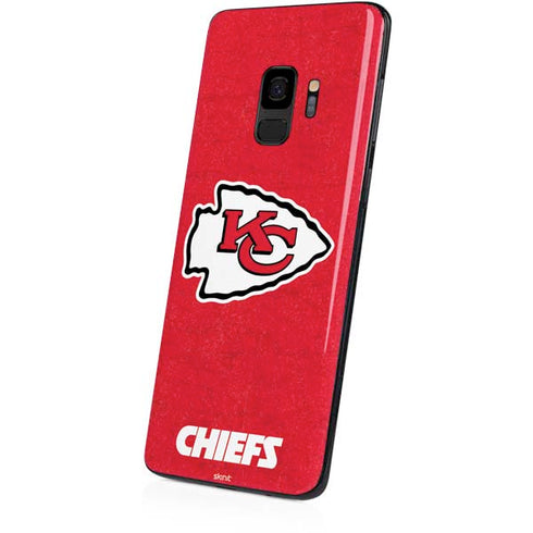NFL Kansas City Chiefs Distressed Galaxy S9 Skin