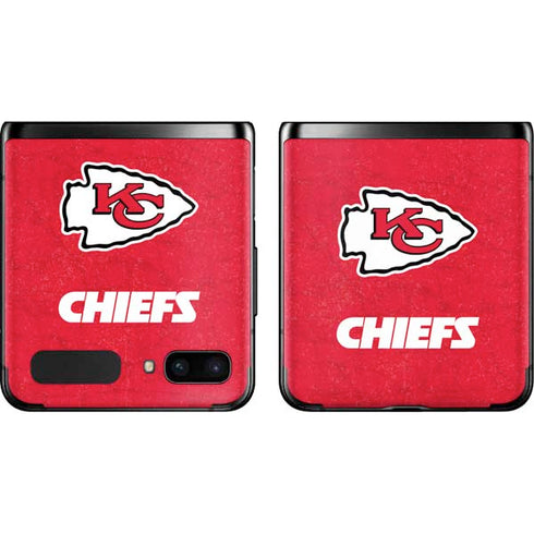 NFL Kansas City Chiefs Distressed Galaxy Z Flip Skin