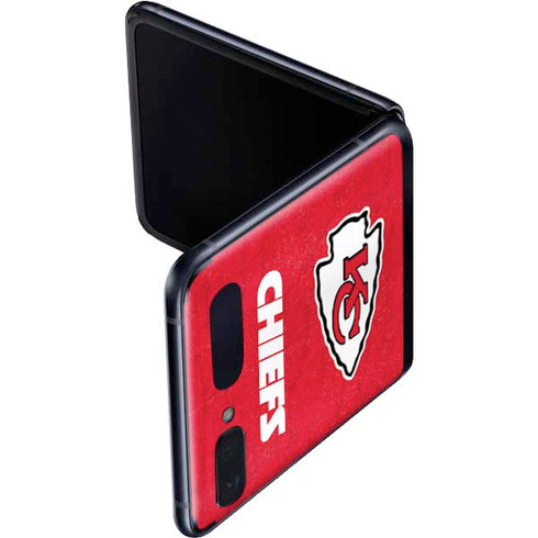 NFL Kansas City Chiefs Distressed Galaxy Z Flip Skin
