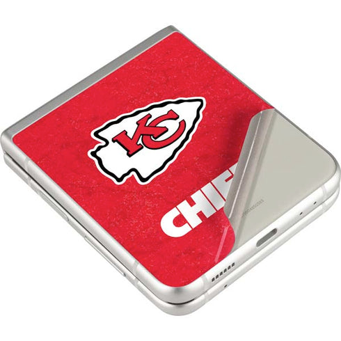 NFL Kansas City Chiefs Distressed Galaxy Z Flip3 5G Skin