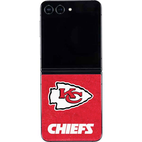 NFL Kansas City Chiefs Distressed Galaxy Z Flip5 5G Skin