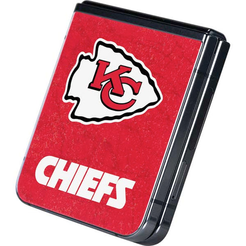 NFL Kansas City Chiefs Distressed Galaxy Z Flip5 5G Skin