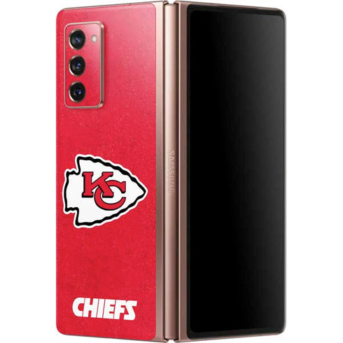 NFL Kansas City Chiefs Distressed Galaxy Z Fold2 5G Skin