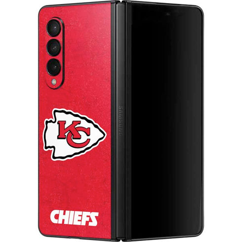 NFL Kansas City Chiefs Distressed Galaxy Z Fold3 5G Skin