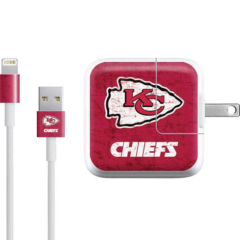 NFL Kansas City Chiefs Distressed iPad Charger (10W USB) Skin