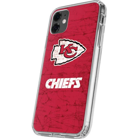 NFL Kansas City Chiefs Distressed iPhone 11 Clear Case