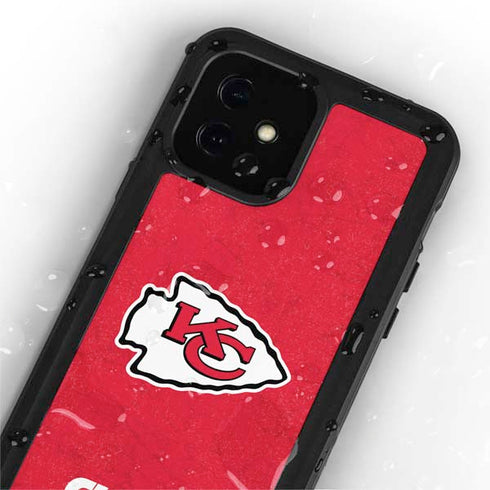 NFL Kansas City Chiefs Distressed iPhone 12 Mini Waterproof Case